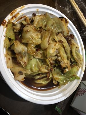 C32 sautéed cabbage with garlic   at Tofubox in Brooklyn