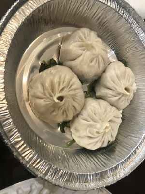 D4 soup dumpling 小籠包 with cilantro and ginger   at Tofubox in Brooklyn