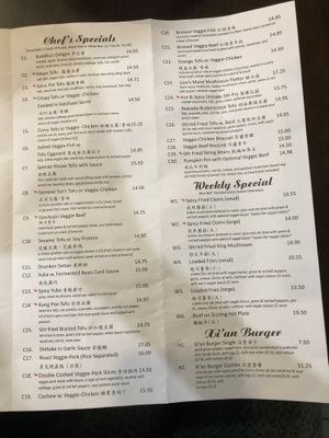 Updated menu   at Tofubox in Brooklyn