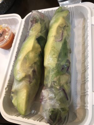 R1 avocado summer roll  at Tofubox in Brooklyn