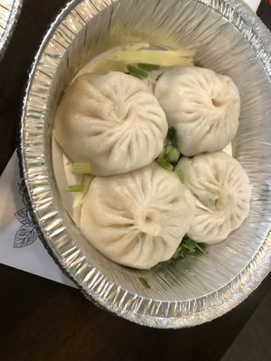 D4 soup dumpling 小籠包 with cilantro ginger *5  at Tofubox in Brooklyn