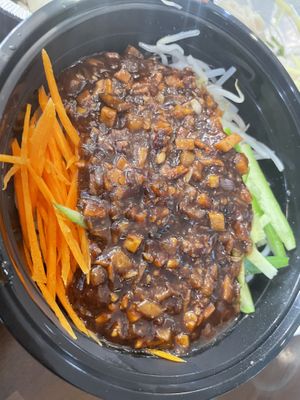 N8 konjac noodle with soy bean paste and bean sprouts   at Tofubox in Brooklyn