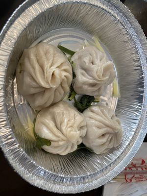 D4 soup dumpling with cilantro and ginger *5  at Tofubox in Brooklyn