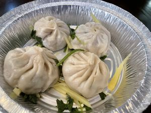 D4 soup dumpling with cilantro and ginger *5  at Tofubox in Brooklyn