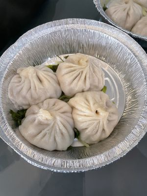 D4 soup dumplings with cilantro and ginger   at Tofubox in Brooklyn