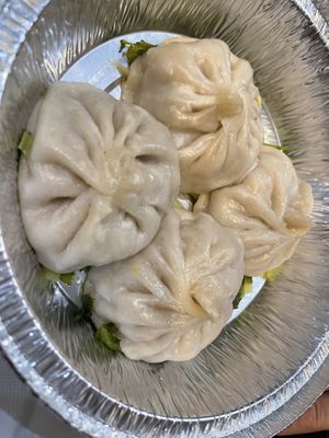 D4 soup dumpling with cilantro and ginger   at Tofubox in Brooklyn