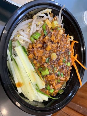 N8 konjac noodle with soy bean paste and bean sprouts   at Tofubox in Brooklyn