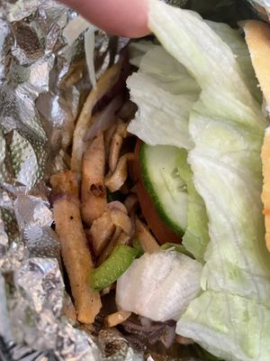 H1 xian burger single, with lettuce cucumber and tomato   at Tofubox in Brooklyn