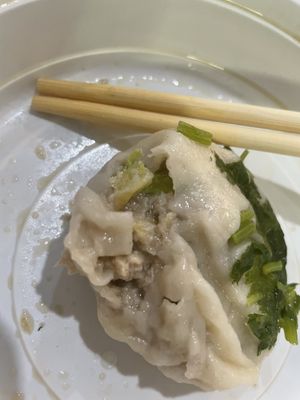 D4 soup dumpling with ginger and cilantro *4  at Tofubox in Brooklyn