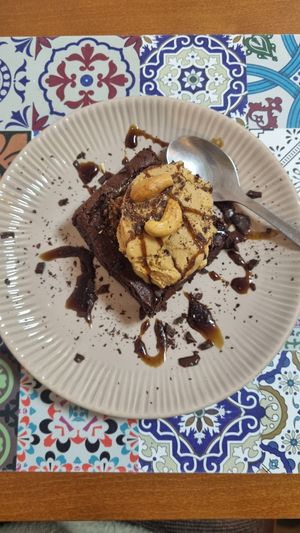 Brownie com  gelado at Prema in Viseu