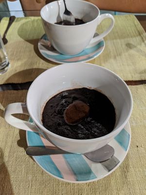 Brownie dessert at Chido Cafe in Tagbilaran