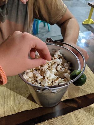 Free popcorn at Chido Cafe in Tagbilaran