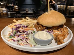 Pulled Jackfruit Burger at Miss Demeanour in Brisbane