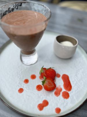 The heavenly chocolate mousse at La Carretta in Hotton