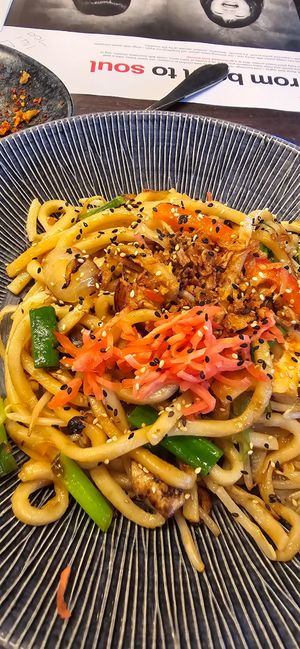 Vegan yaki soba at Wagamama in Stevenage