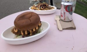 Classic burger  at Roots in Aberdeen