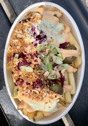 Roots Signature Loaded Fries  at Roots in Aberdeen