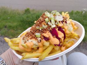 Loaded fries at Roots in Aberdeen
