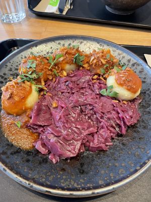 Speck knödel at Forky's in Vienna
