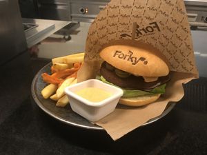 Forky’s burger at Forky's in Vienna