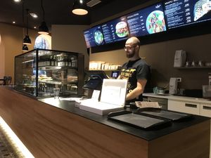 Cash desk at Forky's in Vienna