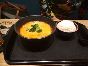 Curry and rice at Forky's in Vienna