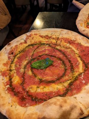 Garlic bread pizza at Giannis in Scarborough