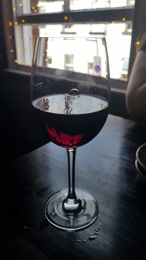 Vegan red wine at Giannis in Scarborough