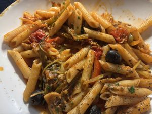 Spaghetti Della Casa (asked for penne pasta)  at Giannis in Scarborough