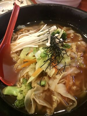 Vegan ramen at Yukiya Sushi in Harrison Hot Springs