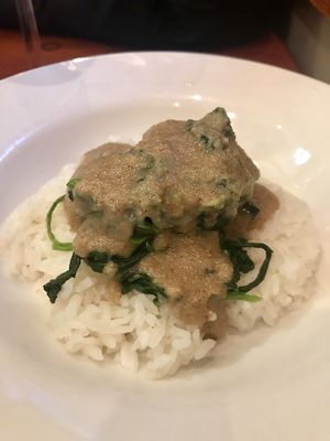 Spinach and rice at Yukiya Sushi in Harrison Hot Springs