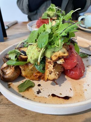 Vegan stack   at Beach House Cafe in Kaikoura