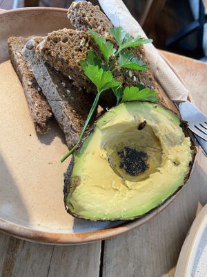 Avo and toast (just ask)  at Beach House Cafe in Kaikoura