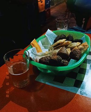 salgadinhos veganos (vegan snacks) at JailHouse in Sao Paulo