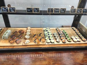 Yummy vegan food. Love the vegan/vegetarian section 😋 at Moon Sushi & Eatery in Auckland