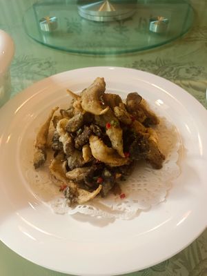 fried mushroom at Yuanqi Vegetarian - 缘启妙膳 in Urumqi