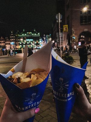   at Manneken Pis in Amsterdam