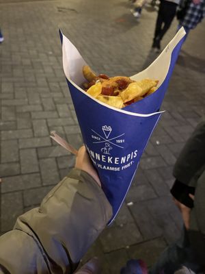   at Manneken Pis in Amsterdam