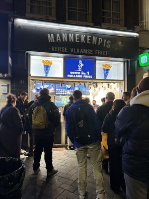   at Manneken Pis in Amsterdam