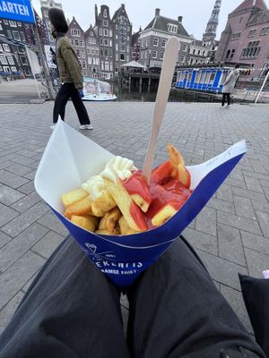   at Manneken Pis in Amsterdam