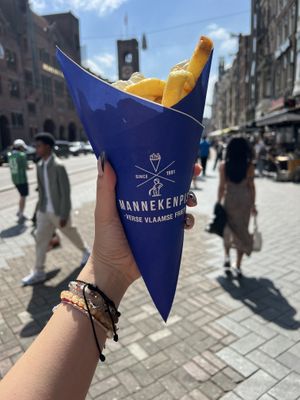  at Manneken Pis in Amsterdam