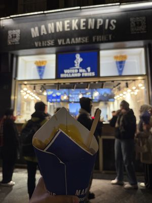   at Manneken Pis in Amsterdam