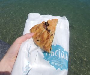 Vegan pie with spinach at Anciua in Porto Venere