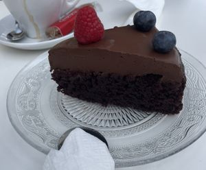 Vegan chocolate cake  at Lovelo Coffee Ride in Orihuela Costa