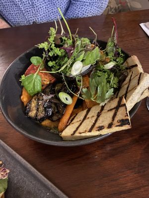 Vegan stack with tofu   at Wanera Wine Bar in Angaston