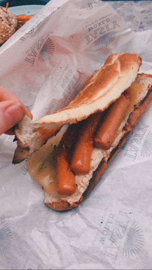 The hotdog (€5,-) at Tasty World in Ghent