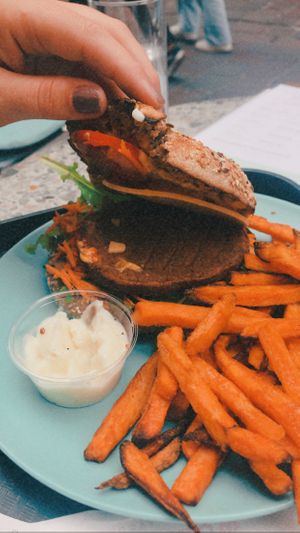 The chewy burger (€7,90) at Tasty World in Ghent