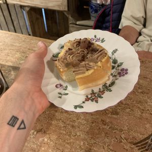 Vegan chestnuts creamy donut  at Sprössling in Zurich