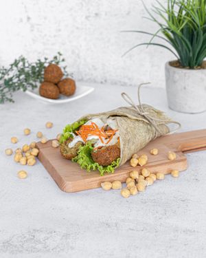 Royal falafel wrap at Oaza Joyful Kitchen in Zagreb