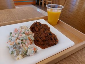 Daily menu and mango lassi at Oaza Joyful Kitchen in Zagreb